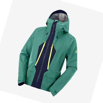 Salomon OUTPEAK GORE-TEX WATERPROOF 3L Kabát Férfi Zöld | HU 2349MQZ